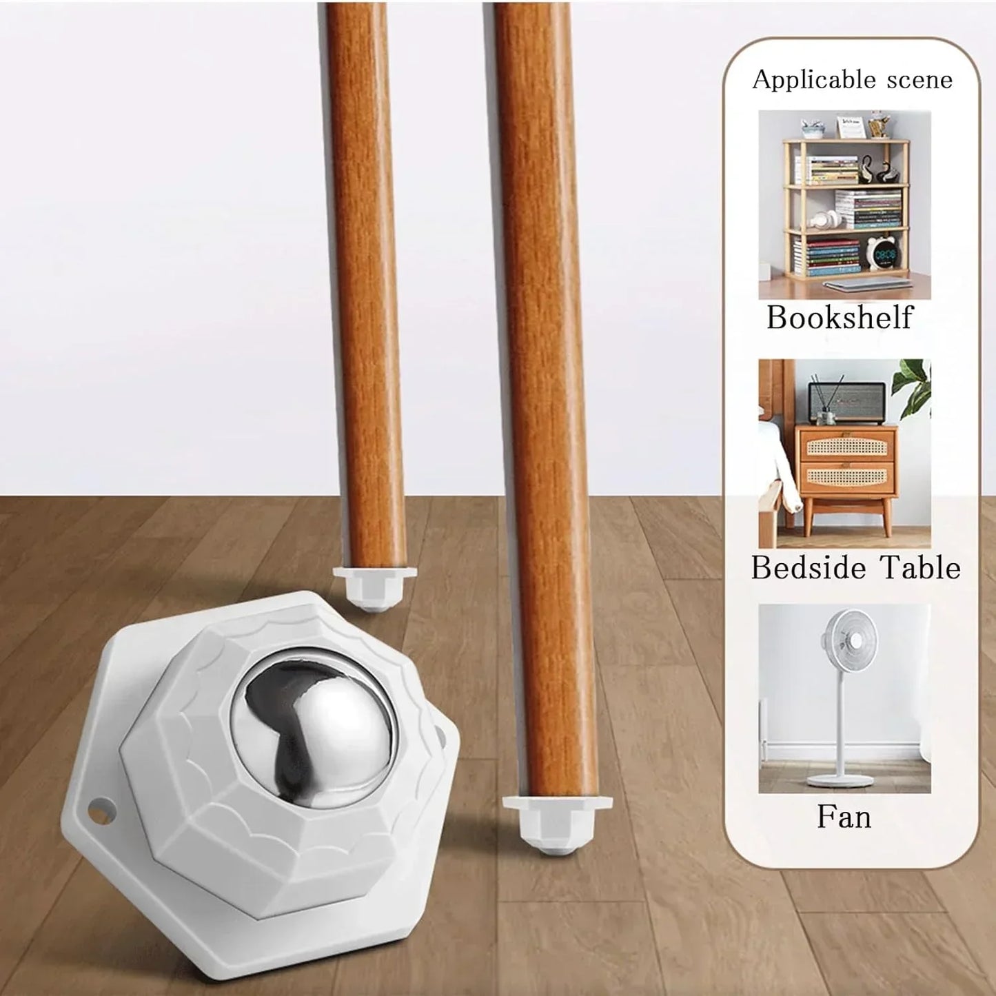 Furniture Wheels, 360º Rotating, Paste on Furniture, Oven, HOME & KITCHEN items | Buy 1 Get 1 Free Offer For Today Only.